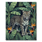 Jungle Leopard Bird of Paradise Bloom Rug