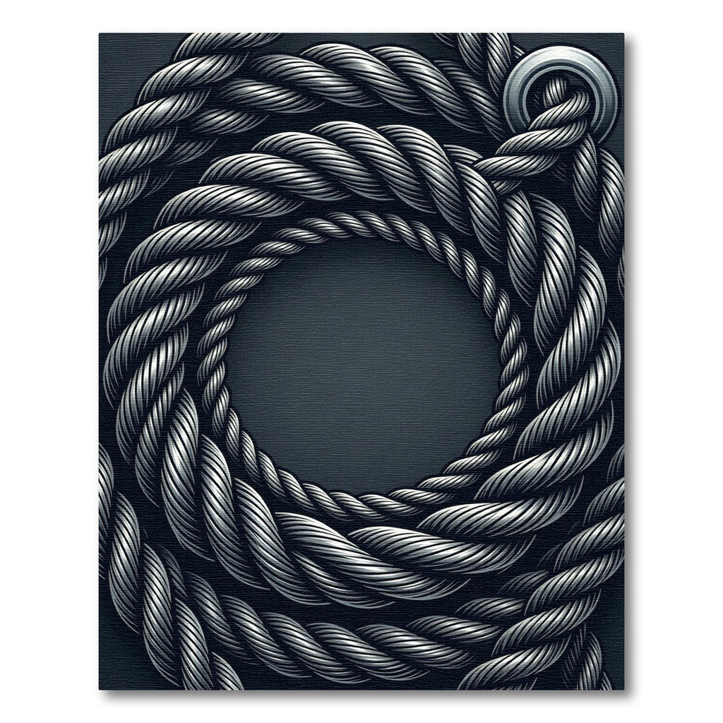 Silver Braided Rope Circle Rug