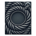 Silver Braided Rope Circle Rug