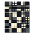 Monochrome Geometric Plaid Block Rug