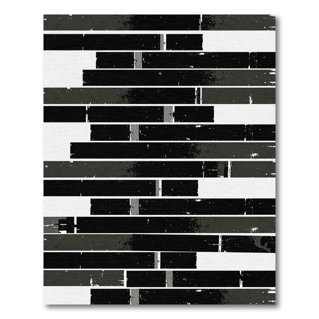 Modern Monochrome Minimalist Horizontal Stripe Rug