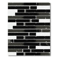 Modern Monochrome Minimalist Horizontal Stripe Rug