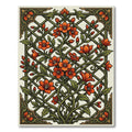 Orange Blossom Vine Lattice Art Rug