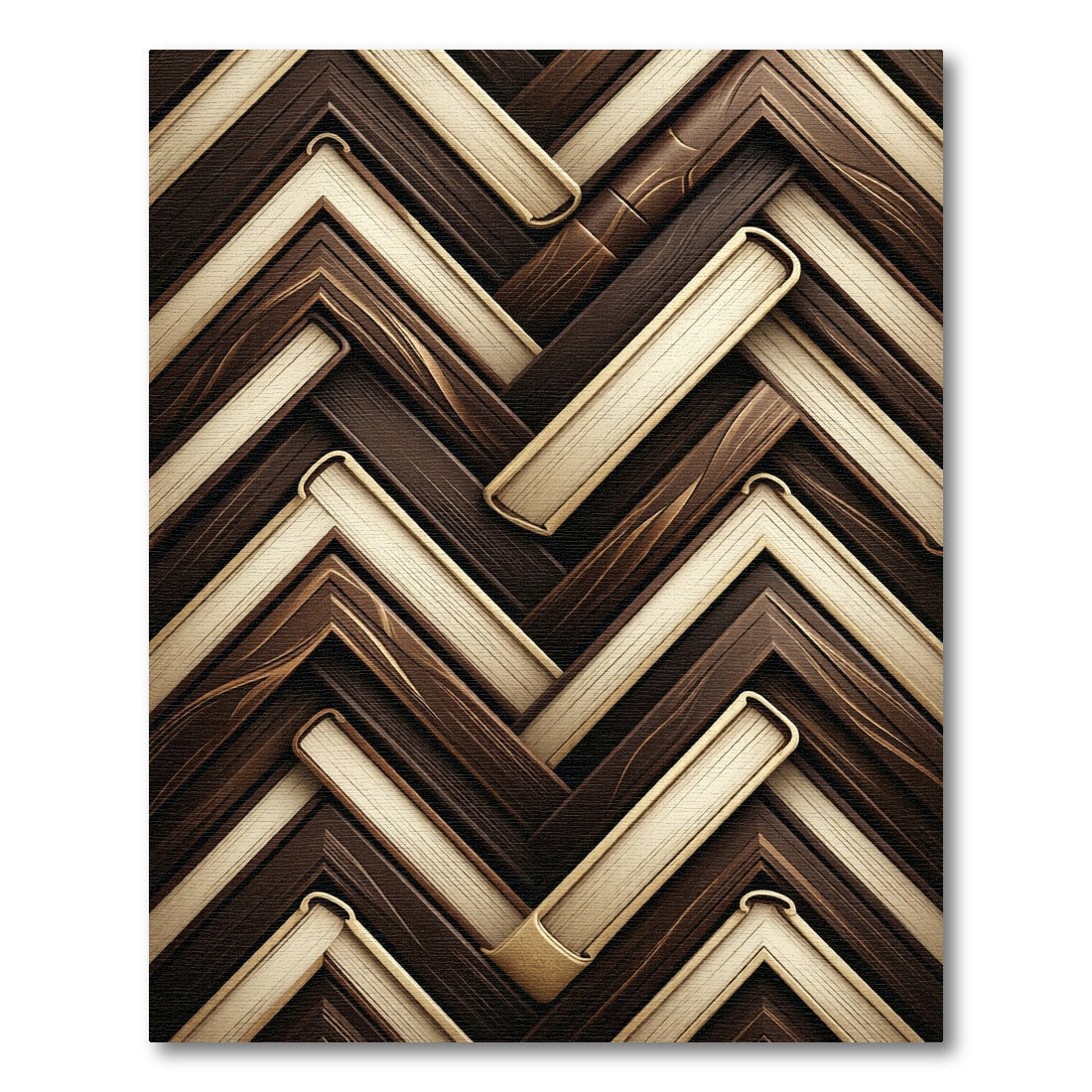 Herringbone Wood Grain Chevron Weaver Rug