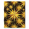 Golden Radiant Starburst Geometric Art Rug