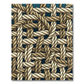 Intricate Tan Rope Weave Rug