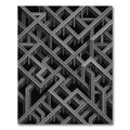 Monochromatic Industrial Steel Architectural Geometric Rug