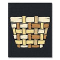 Woven Basket Earthy Tone Intersecting Rug