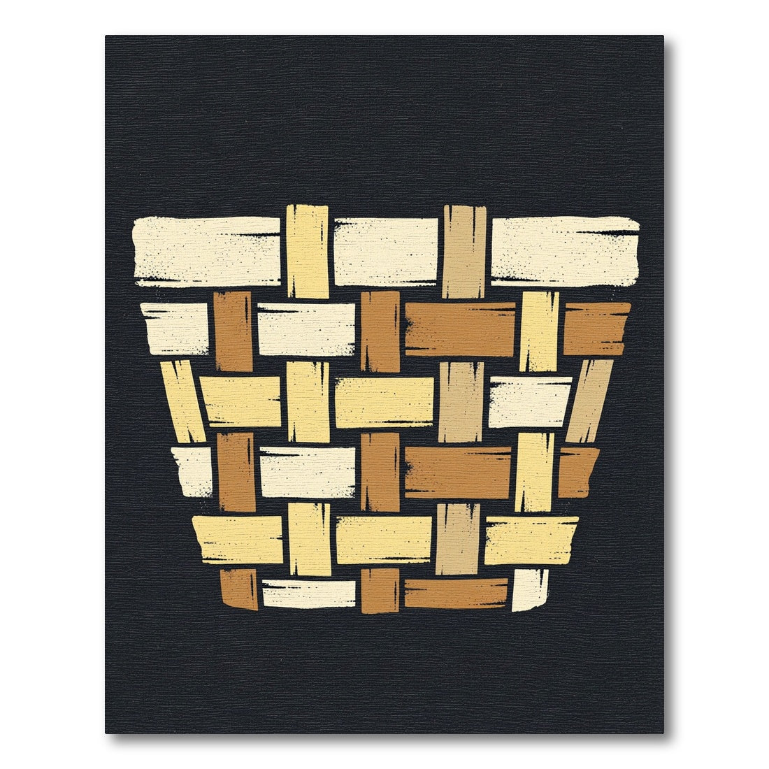 Woven Basket Earthy Tone Intersecting Rug