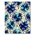 Blue Watercolor Ink Splatter Abstract Rug
