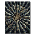 Art Deco Gold Black Sunburst Rug