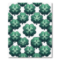 Emerald Four Leaf Clover Grid Rug