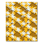 Bold Amber White Jagged Houndstooth Rug