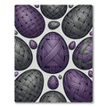 Woven Purple and Silver Spherical Geometric Rug