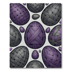 Woven Purple and Silver Spherical Geometric Rug