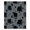 Abstract Gray Cutout Geometric Grid Rug