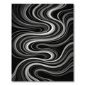 Monochromatic Swirl Ribbon Abstract Rug