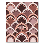 Earthy Terracotta Arch Layered Art Rug
