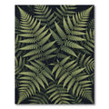 Forest Green Fern Frond Repeats Rug
