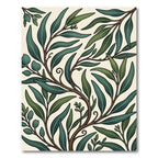 Lush Green Eucalyptus Botanical Foliage Rug