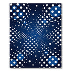 Deep Blue Scattered Dot Burst Rug