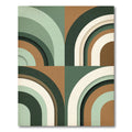 Mid-Century Geometric Arch Sage Earthtone Rug