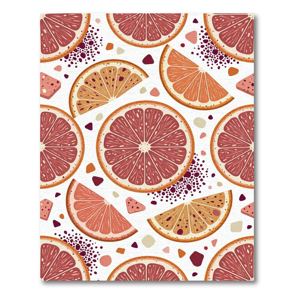 Citrus Slices Ripe Fruit Pattern Rug