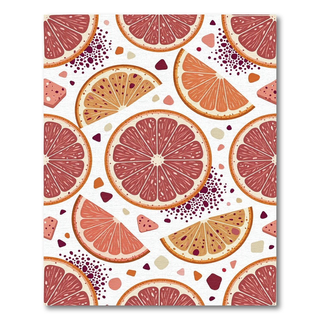Citrus Slices Ripe Fruit Pattern Rug