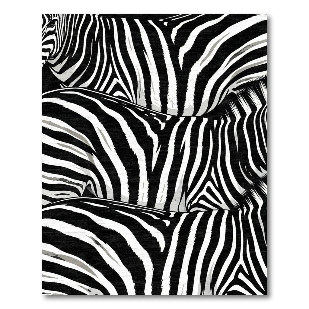 Classic Black White Zebra Stripe Rug