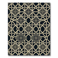 Luxury Black and Gold Geometric Lattice Rug