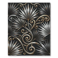Art Deco Sterling Palm Swirls Rug