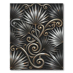 Art Deco Sterling Palm Swirls Rug