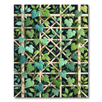 Lush Green Ivy Lattice Trellis Rug