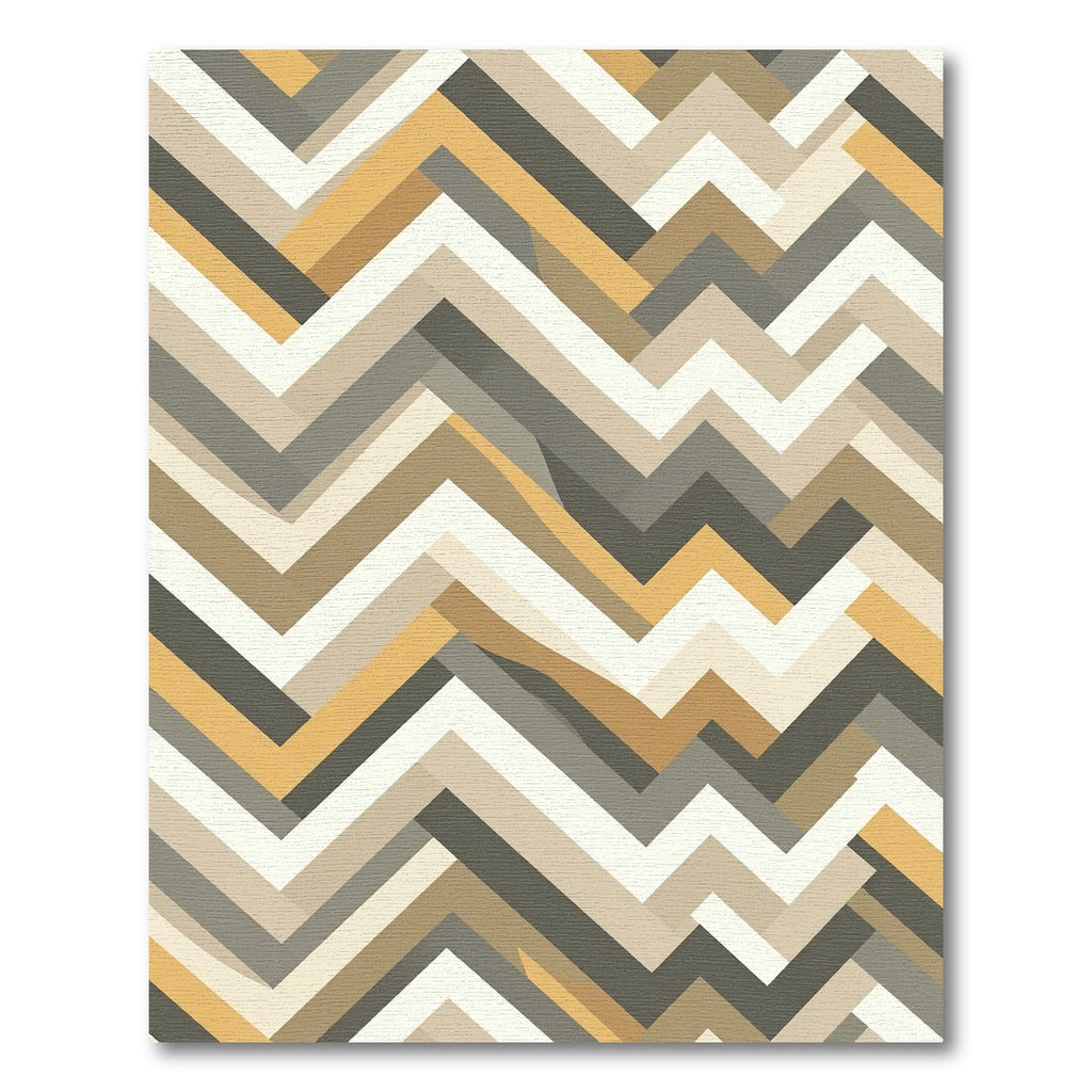 Modern Earthy Zigzag Chevron Texture Rug