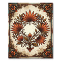 Ornate Sunset Palm Leaf Botanical Rug