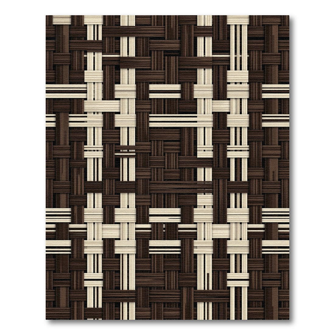 Woven Brown Beige Texture Interlace Rug