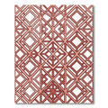 Copper Toned Geometric Lattice grid Rug