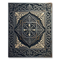 Ornate Iron Scrollwork Floral Medallion Rug
