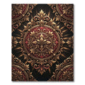 Rich Gold Red Medallion Filigree Rug