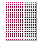 Modern Magenta Dot Grid Rug
