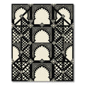 Monochromatic Islamic Arch Geometric Lattice Rug