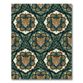 Emerald Leopard Floral Medallion Rug