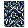 Dark Indigo Stairway Geometric Composition Rug