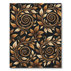 Golden Serpentine Vine Swirl Rug