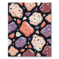 Whimsical Terracotta Stone Aggregate Pattern Rug