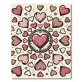 Romantic Heart Medallion Blush Rug
