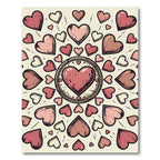 Romantic Heart Medallion Blush Rug
