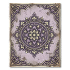 Ornate Lavender Filigree Floral Medallion Rug
