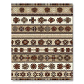 Ethnic Multi Geometric Stripe Rug
