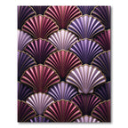 Art Deco Fan Shells Royal Colors Rug